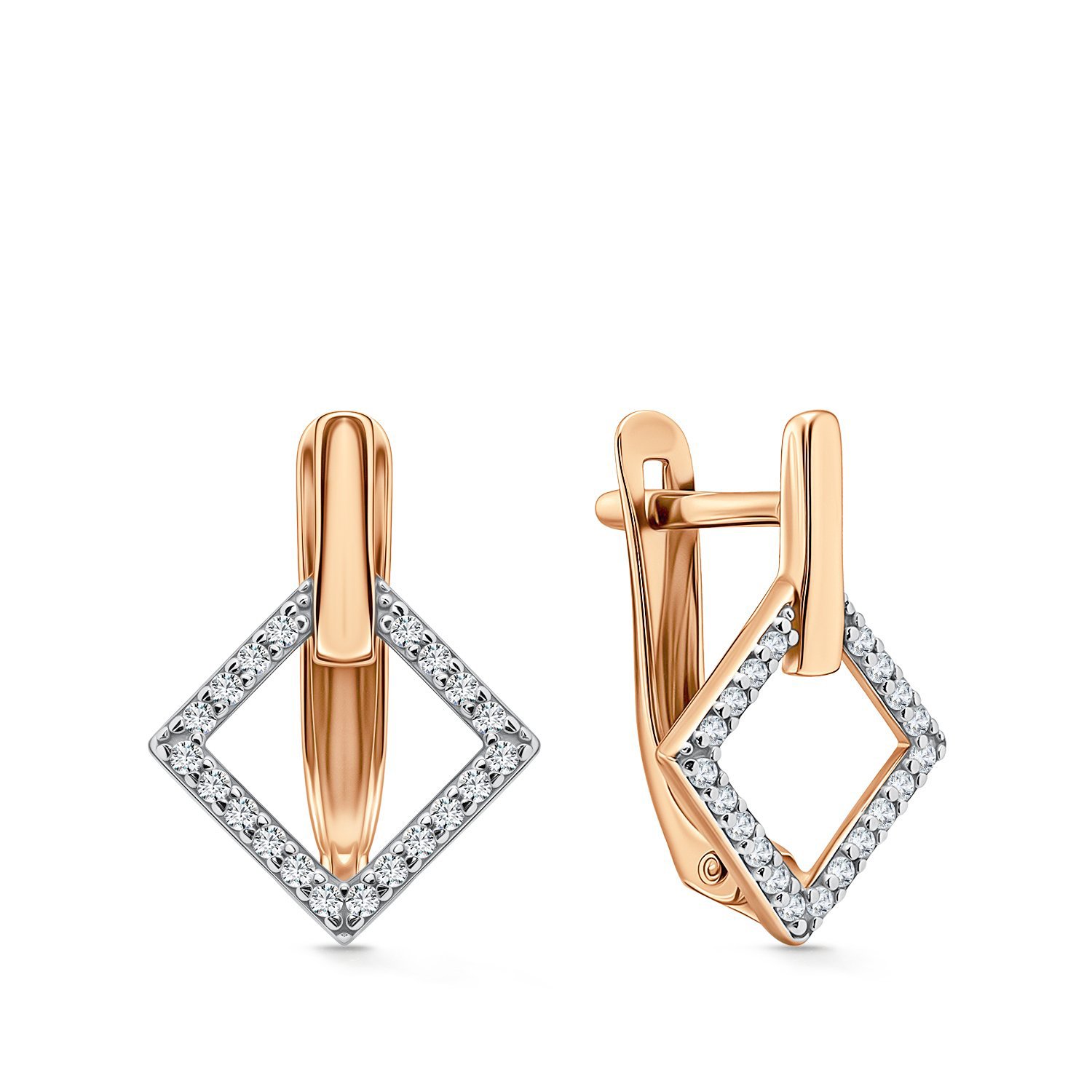 Фото «Золотые серьги с фианитами»