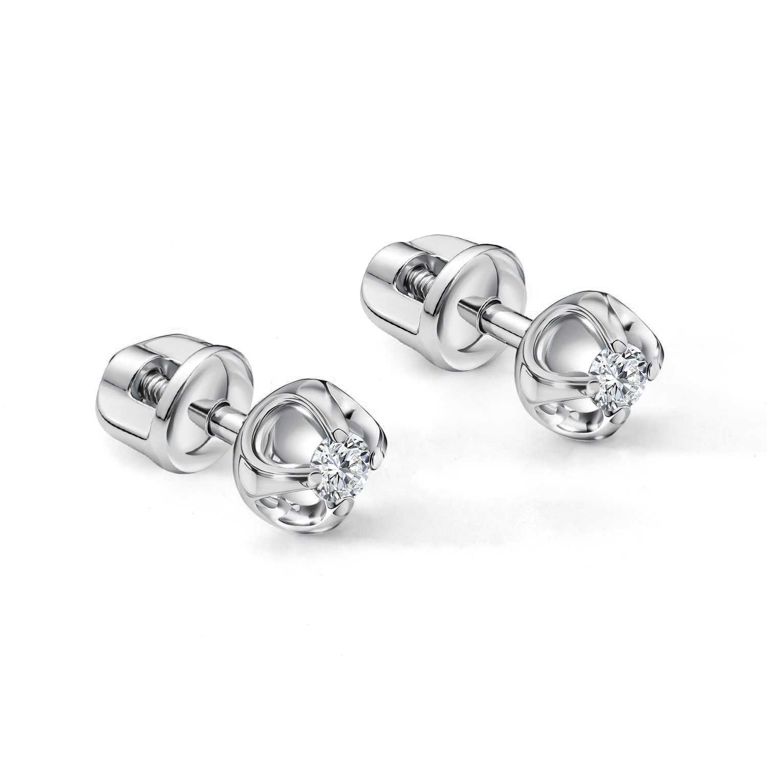 Золотые серьги с бриллиантами