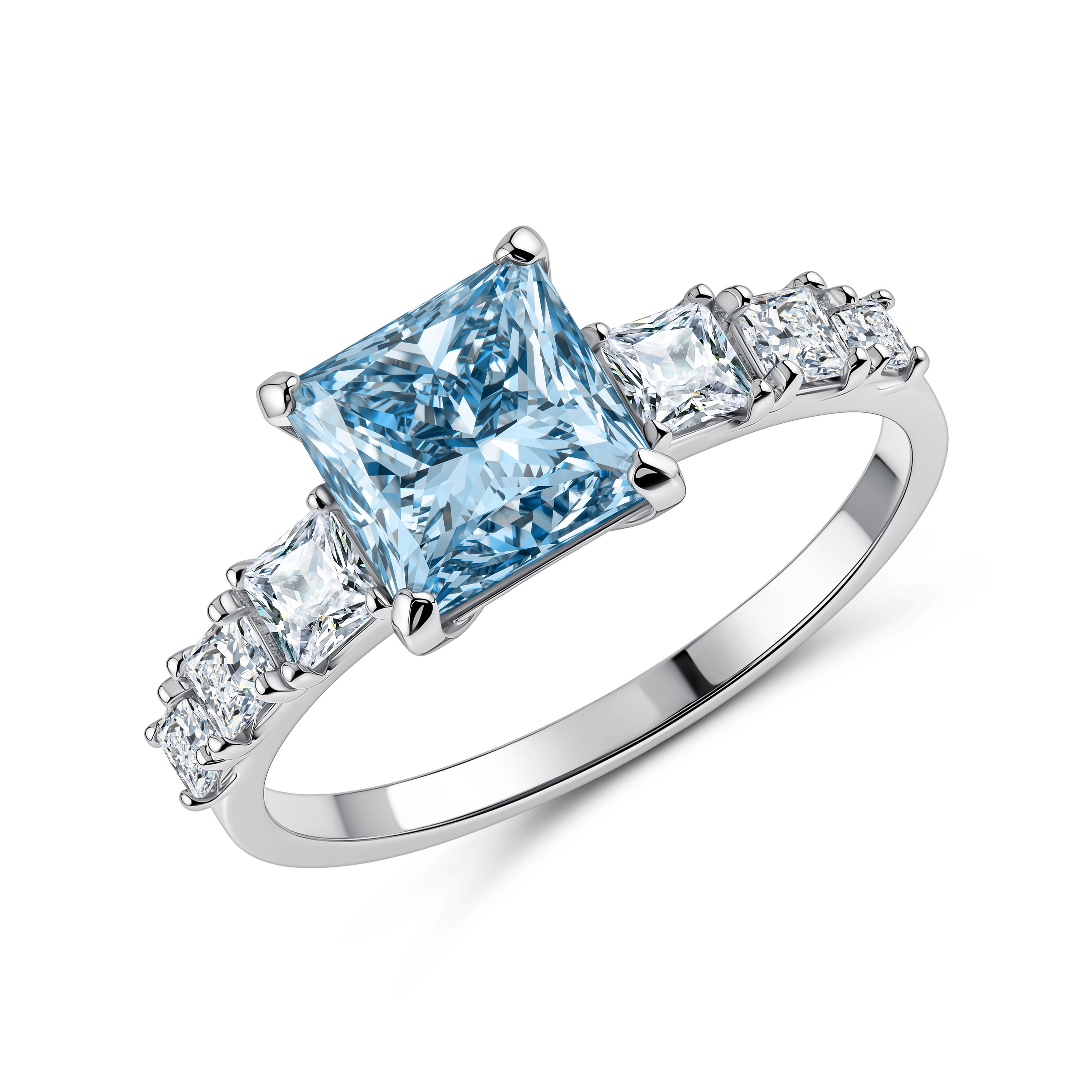 Фото «Золотое кольцо с бриллиантами выращенными»