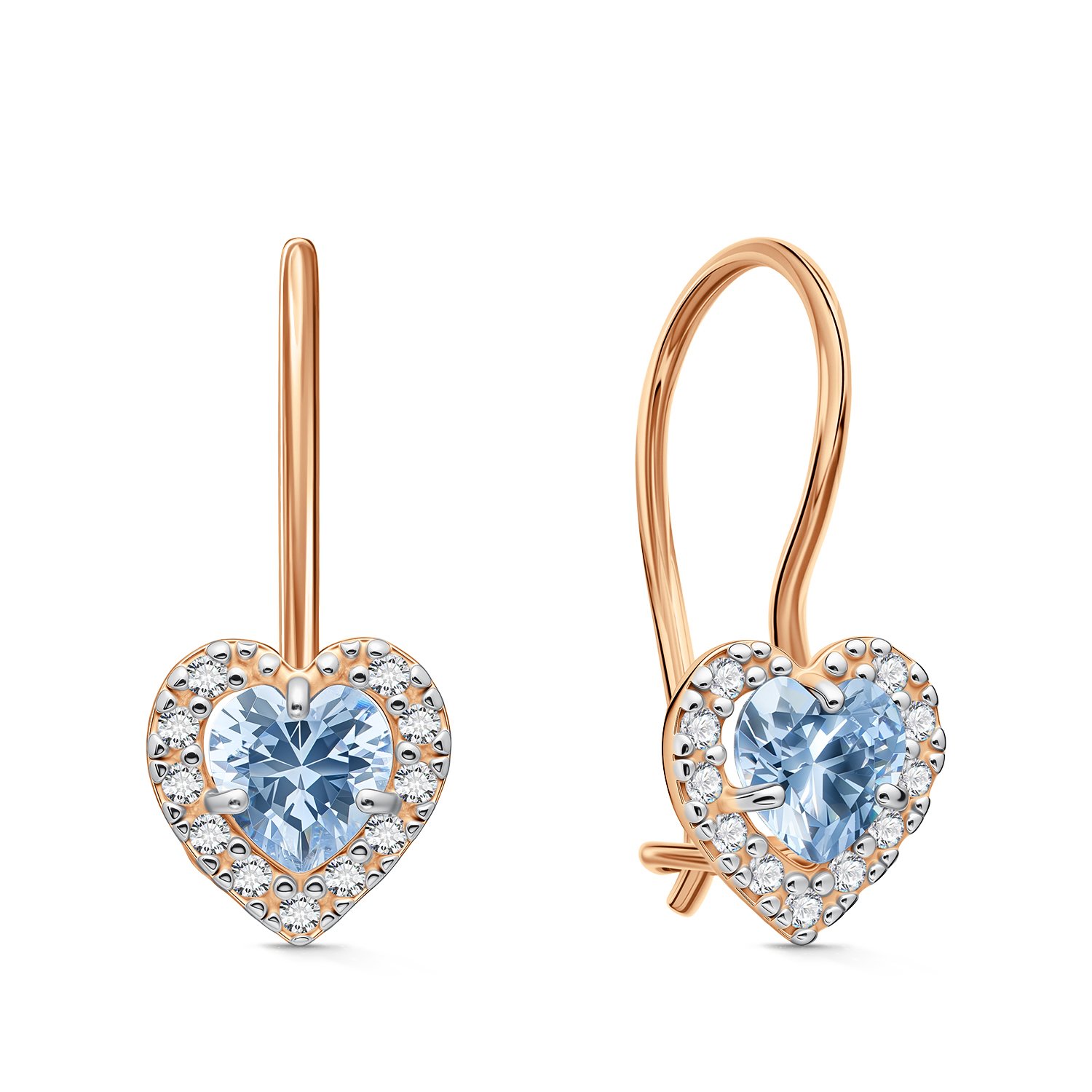 Фото «Золотые серьги с фианитами»