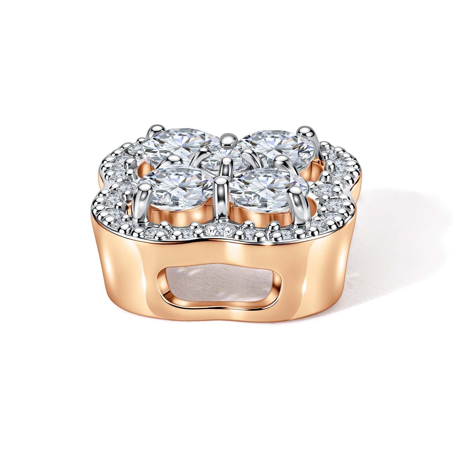 Золотая подвеска с бриллиантами выращенными