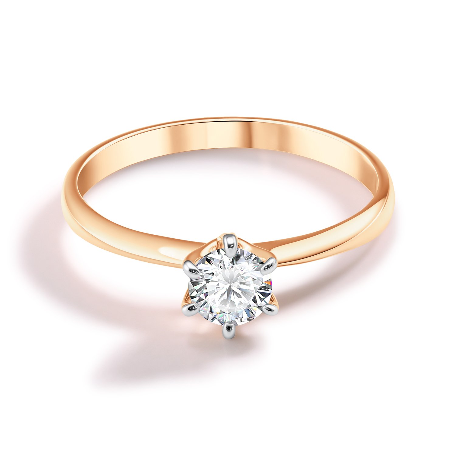 Золотое кольцо с бриллиантом