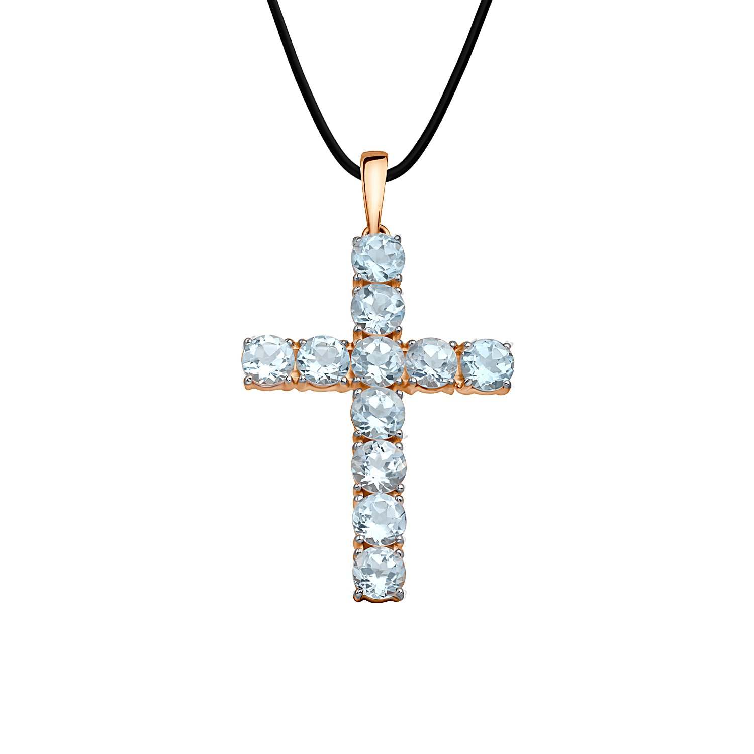 Золотая подвеска с топазами