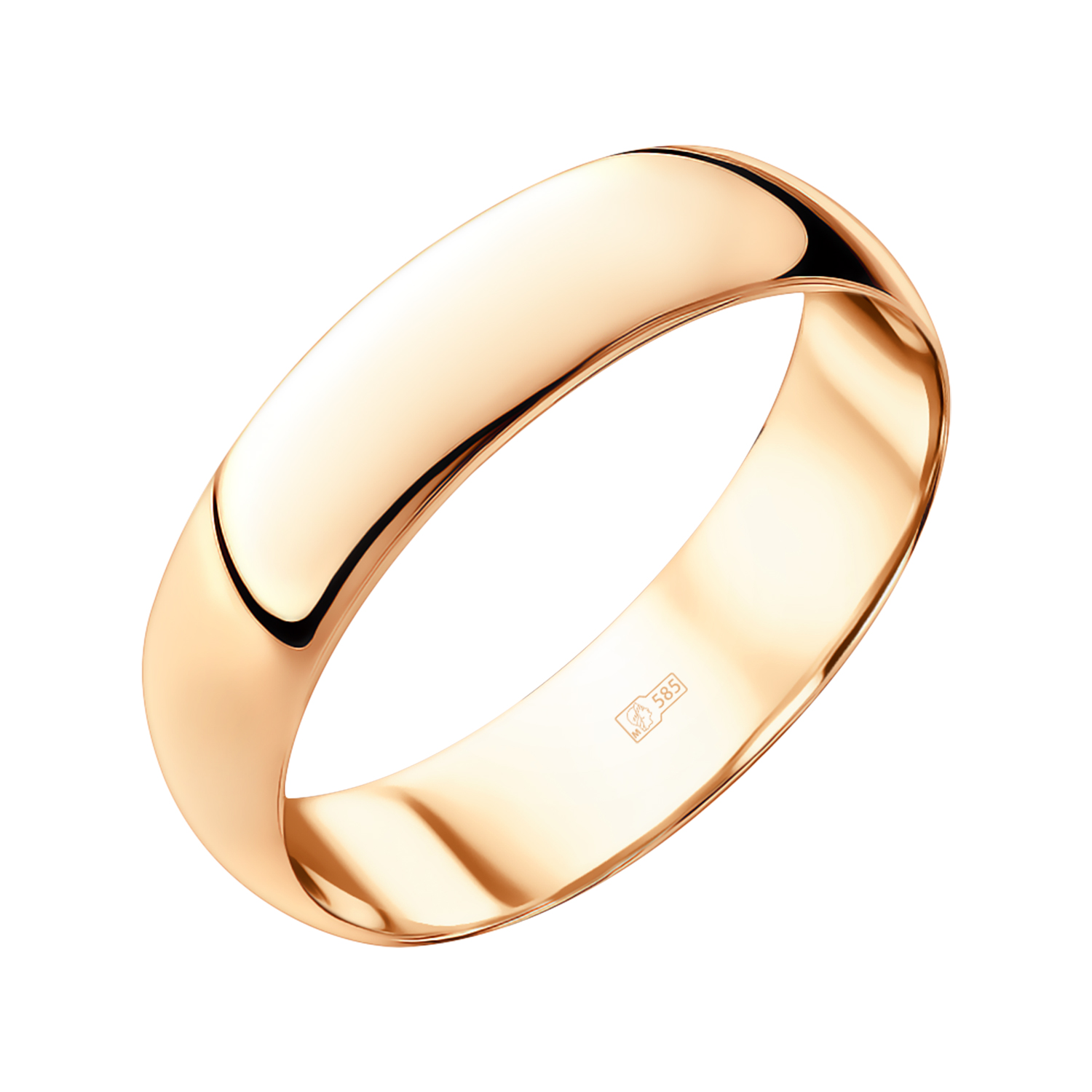 Золотое гладкое обручальное кольцо 4 мм (арт. 2002944) - купить в Ювелирном Интернет-магазине 585 Золотой