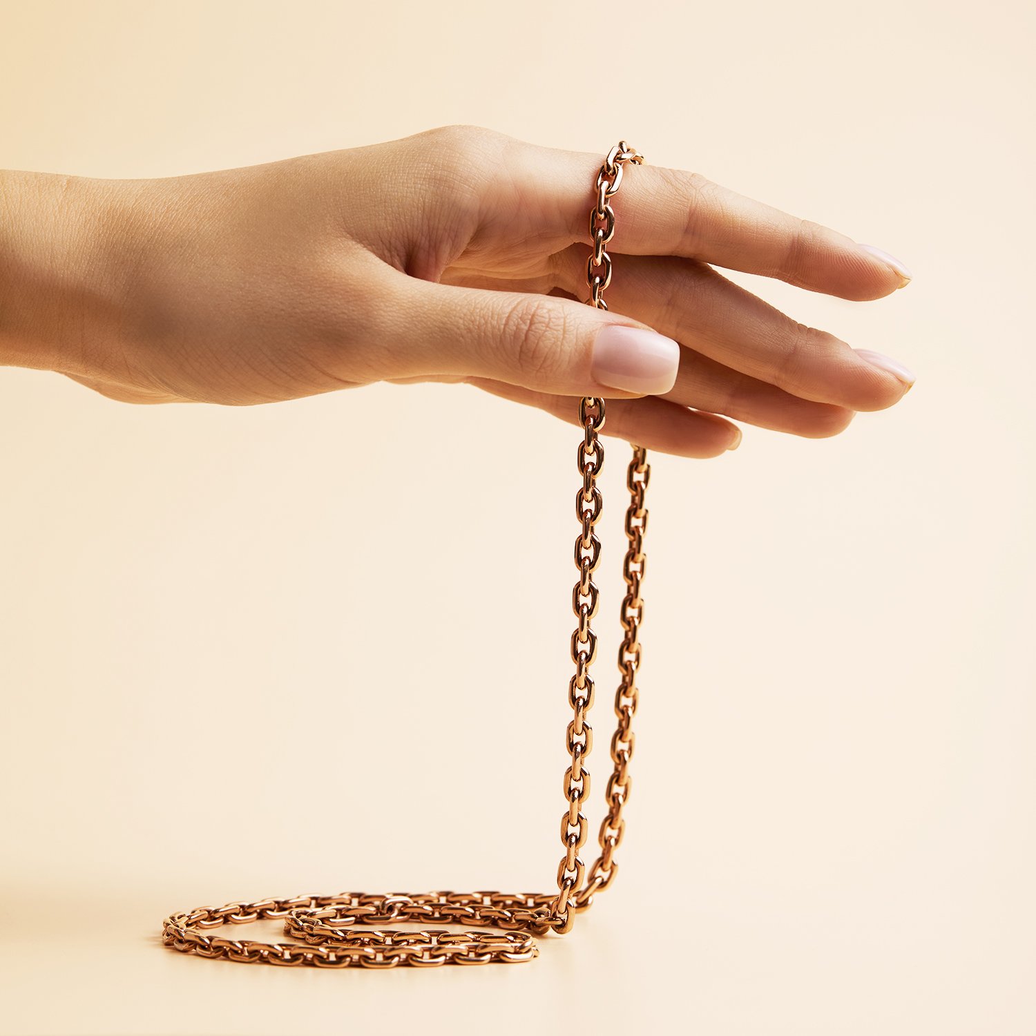 Золотая цепь ручной работы полновесная