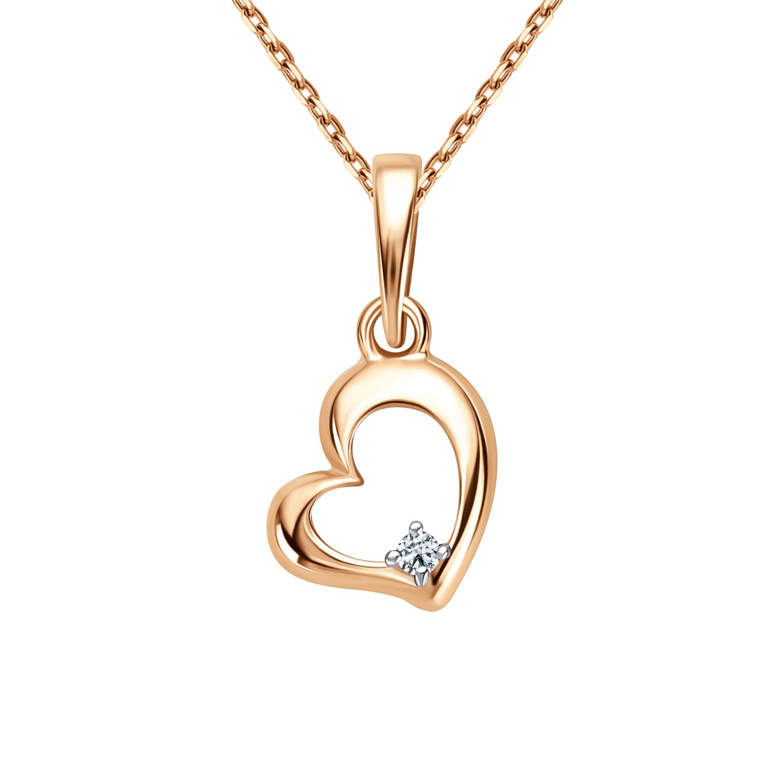 Золотая подвеска с бриллиантом