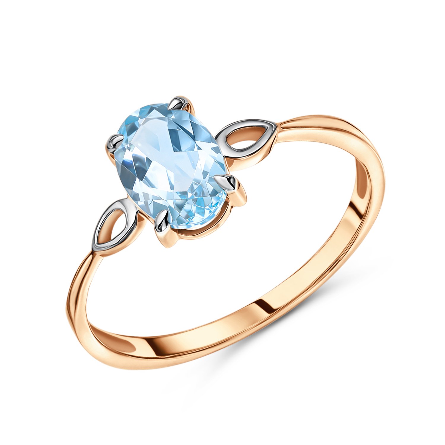 Фото «Золотое кольцо с топазом Sky»