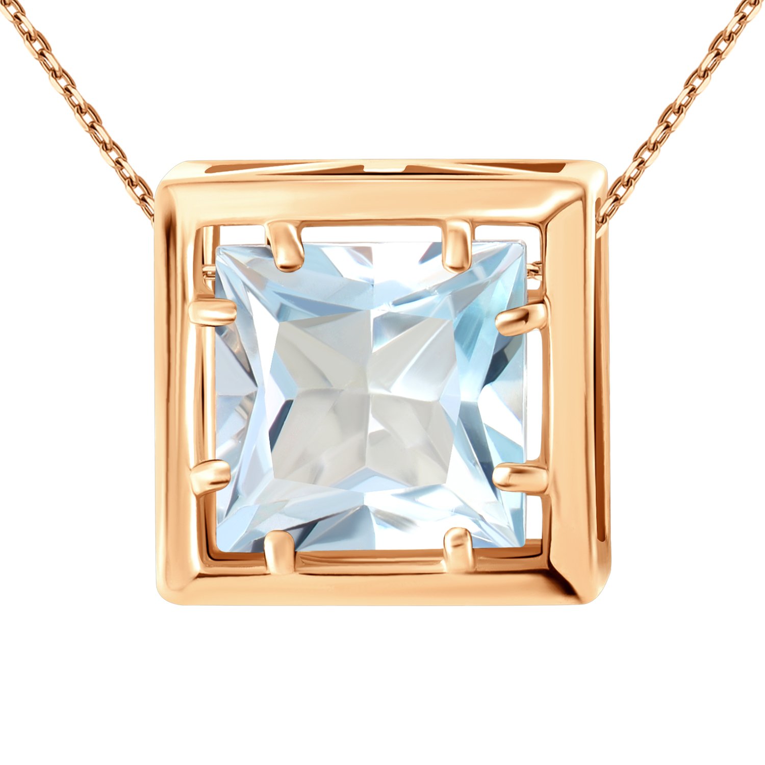 Золотая подвеска с топазом