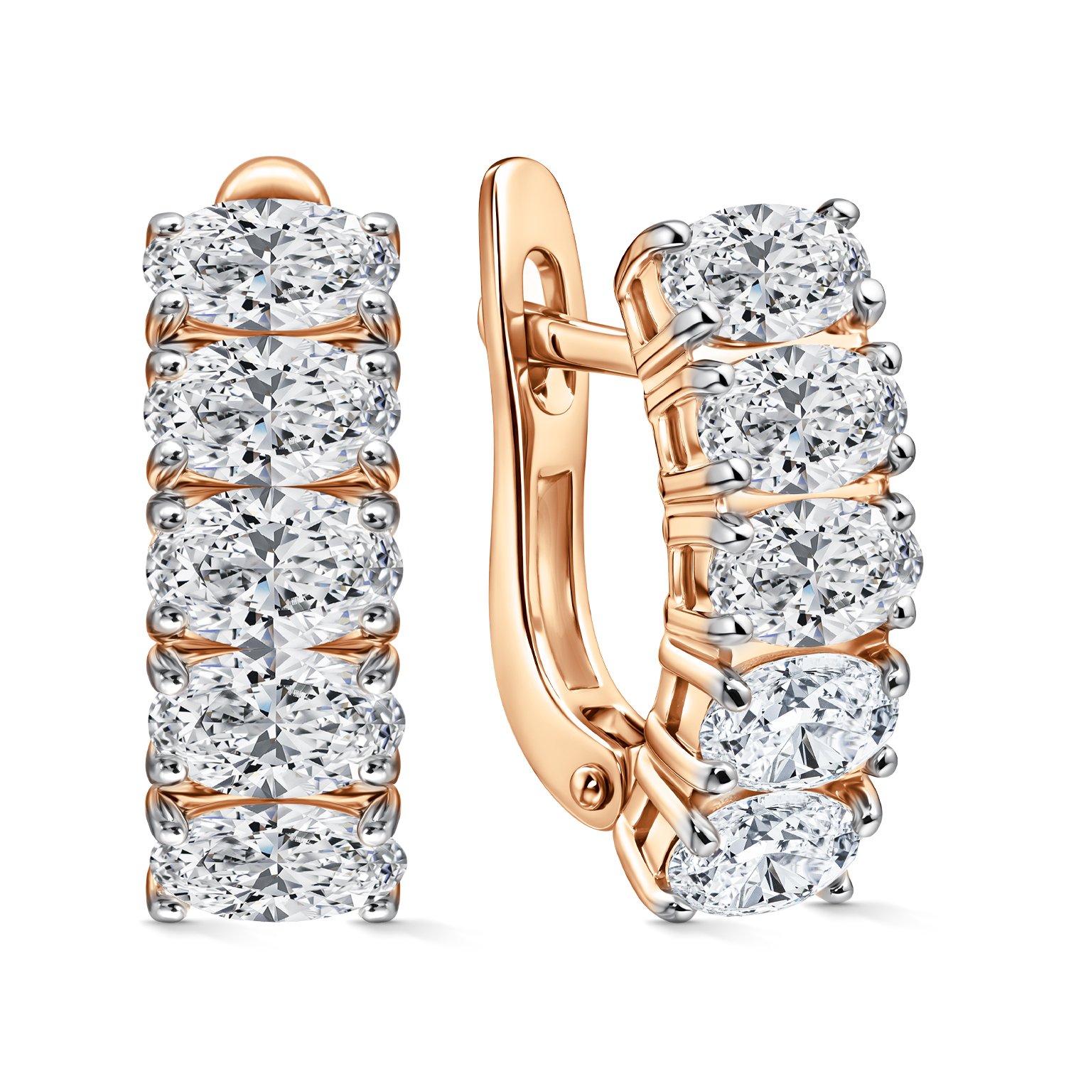 Фото «Золотые серьги с бриллиантами выращенными»