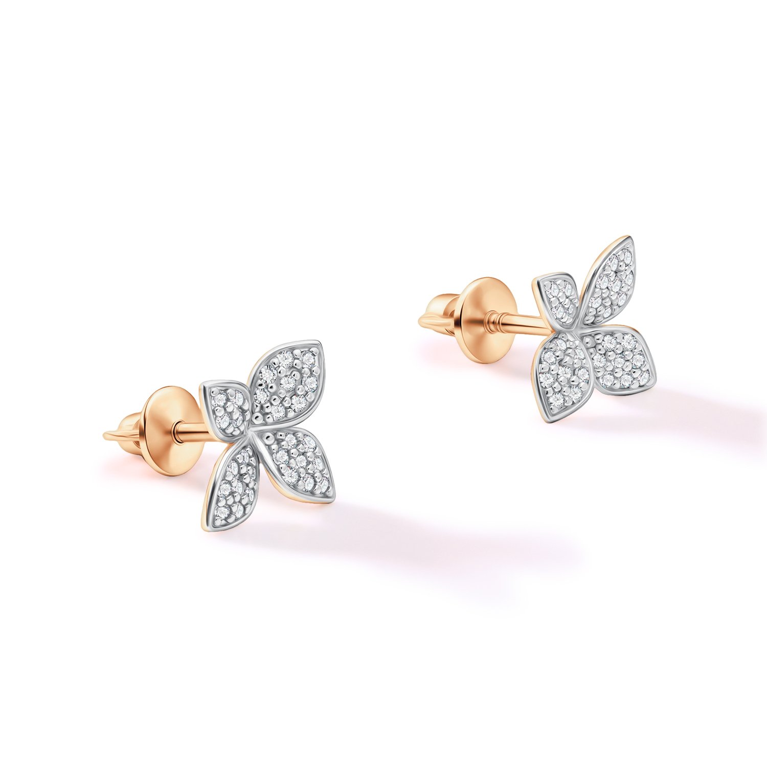 Золотые серьги с бриллиантами