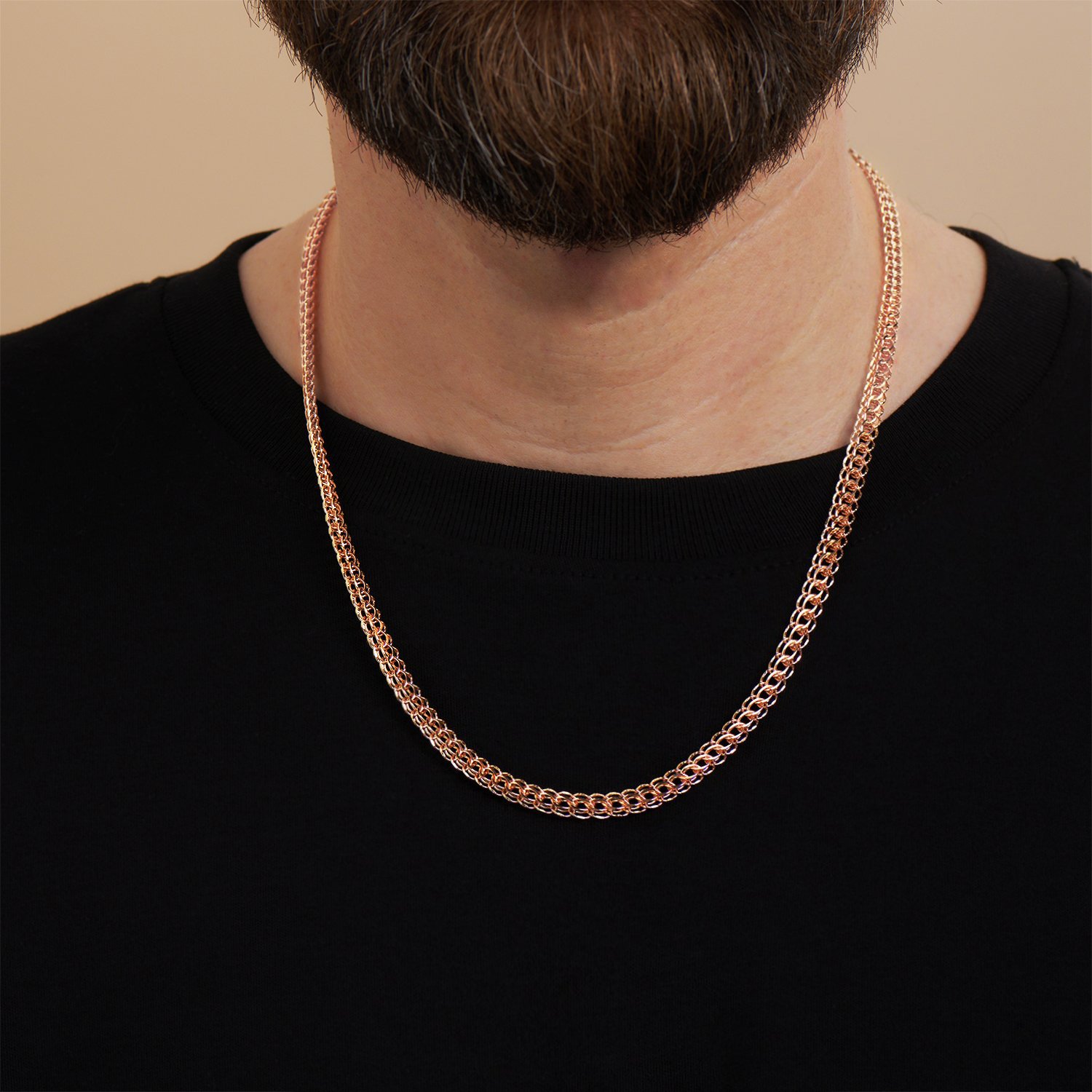 Золотая цепь ручной работы полновесная