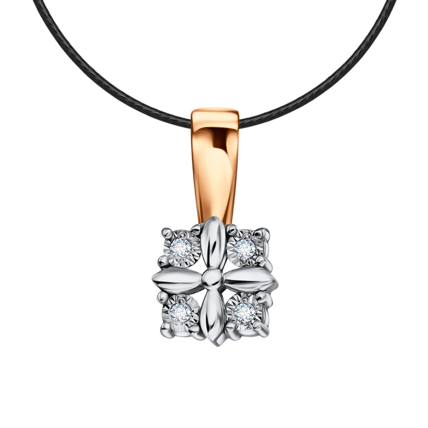 Золотая подвеска с бриллиантами