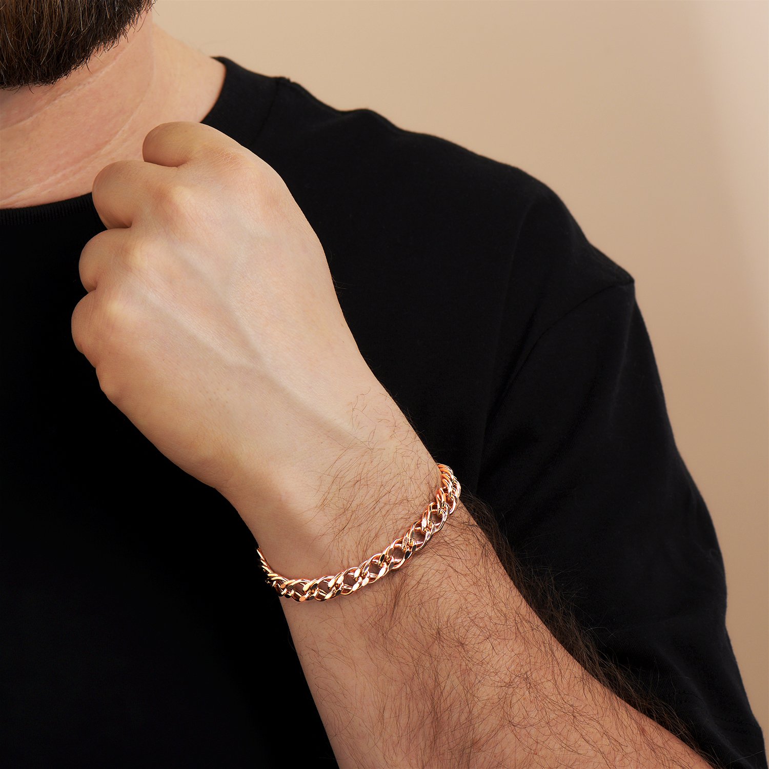 Золотой браслет облегченный