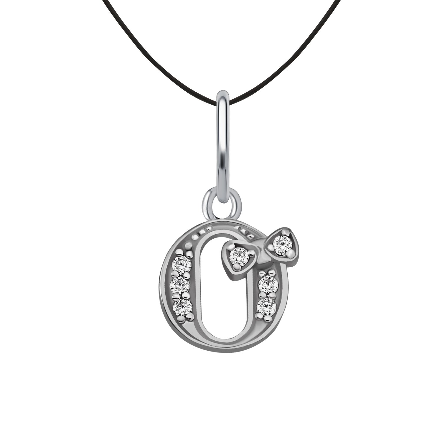 Серебряная подвеска с фианитами