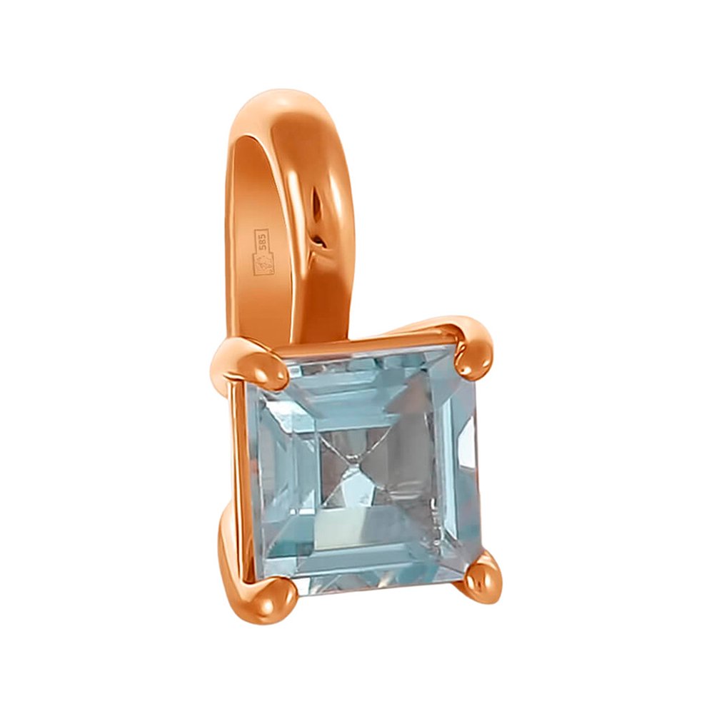 Золотая подвеска с топазом Sky