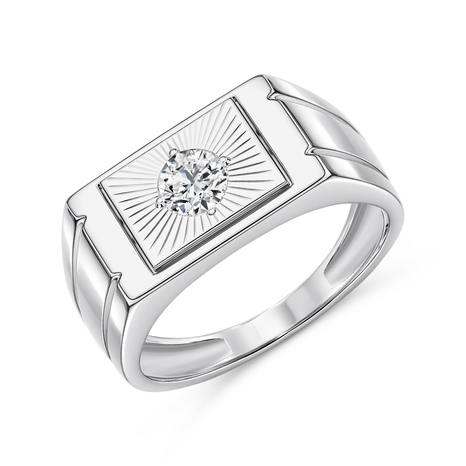 Фото «Серебряная печатка с фианитом»