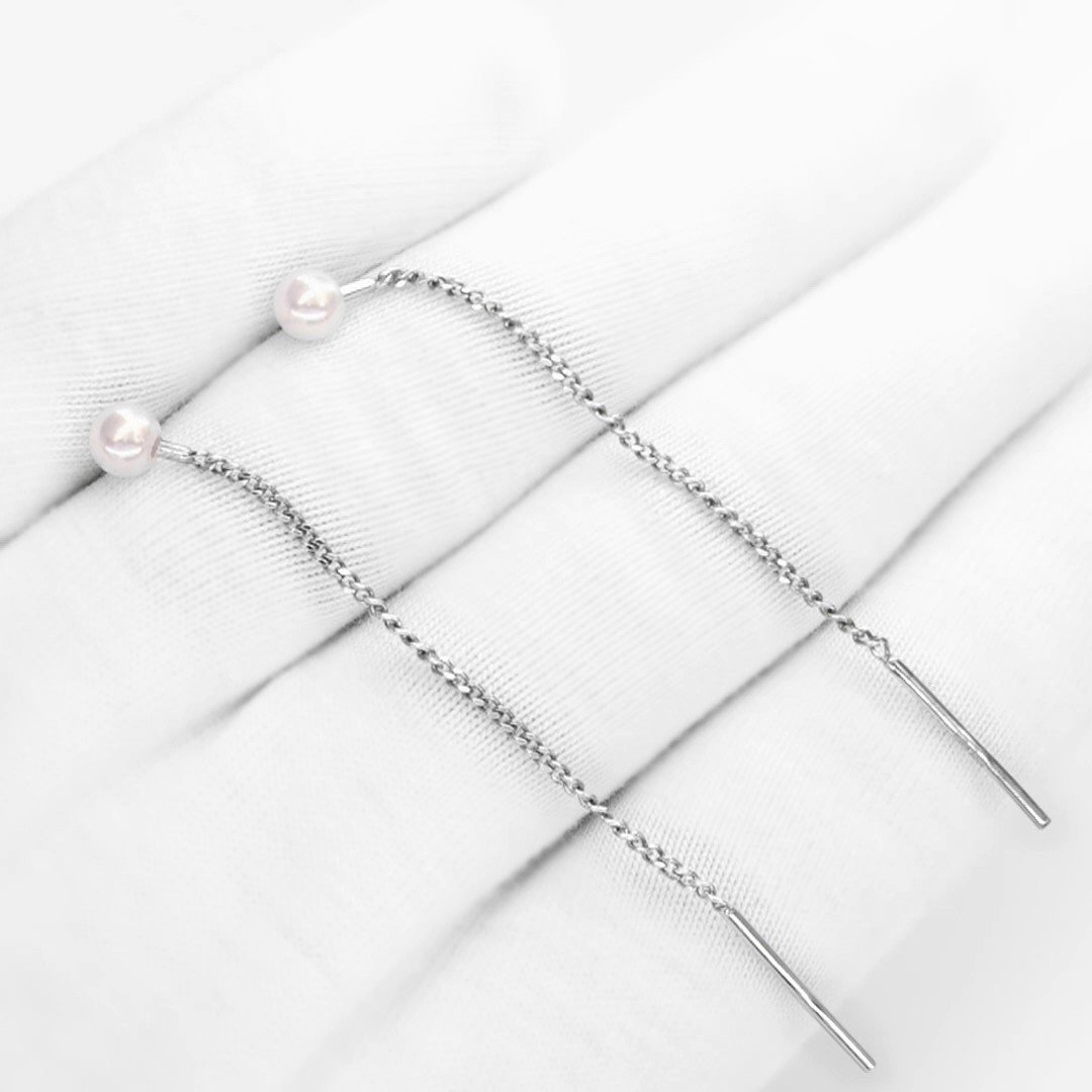 Серебряные серьги с жемчугом