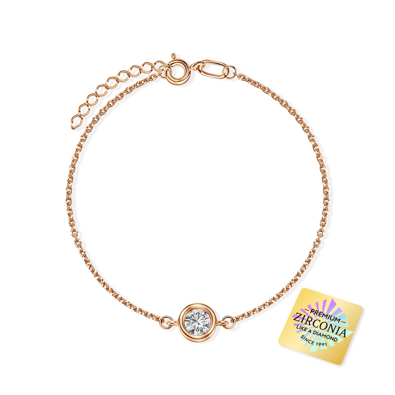 Фото «Золотой браслет с премиум цирконием»