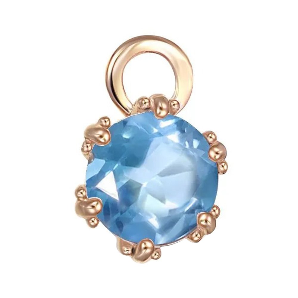 Золотая подвеска с топазом Swiss