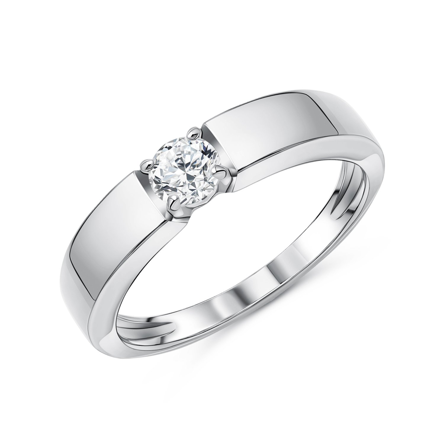 Фото «Серебряное кольцо с бриллиантом выращенным»