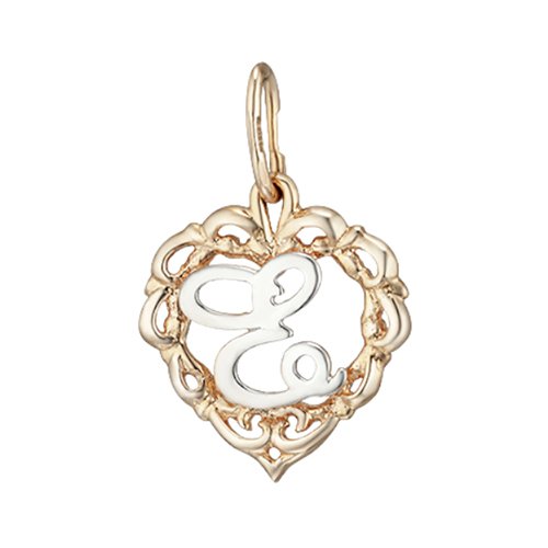 Золотая подвеска буква Е