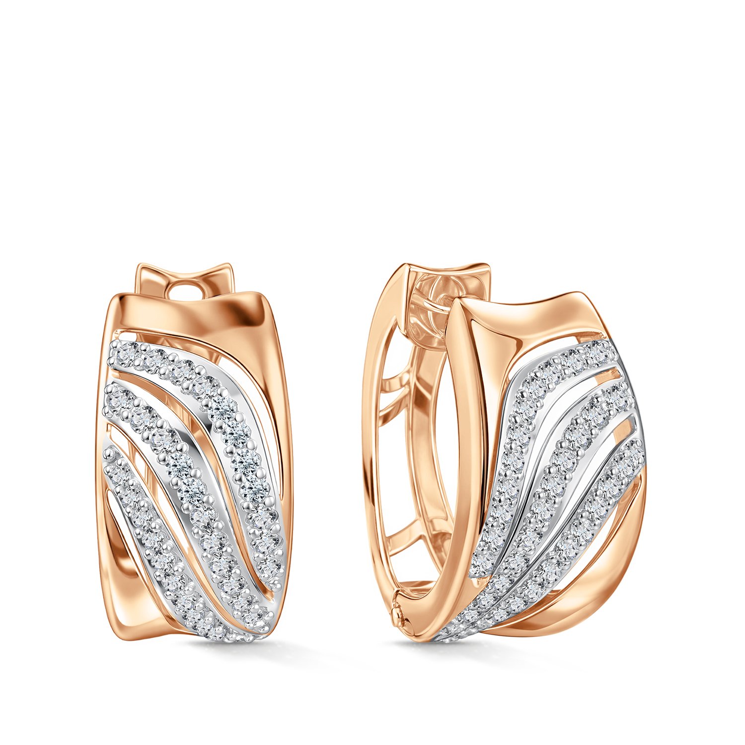 Фото «Золотые серьги с фианитами»