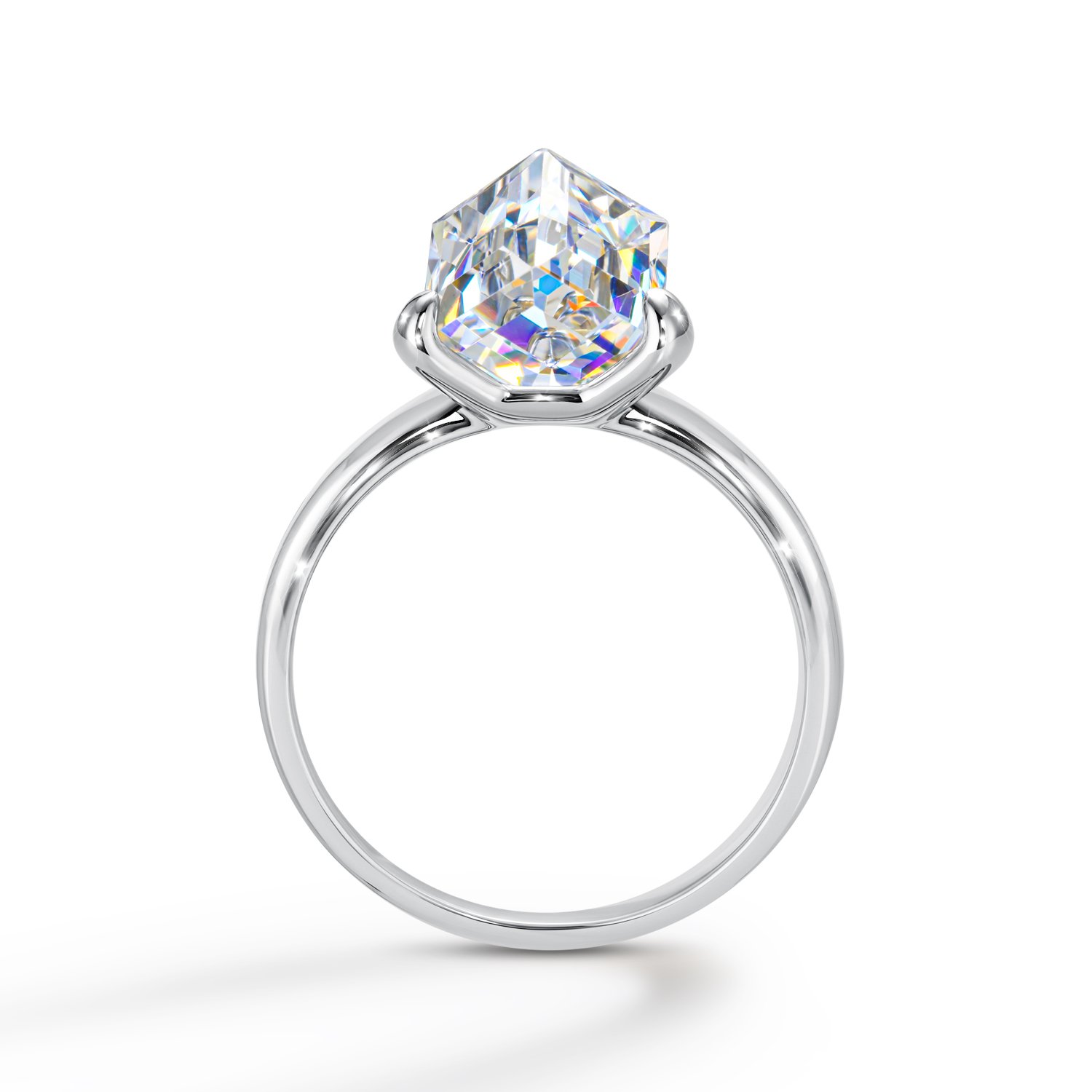 Серебряное кольцо с фианитом