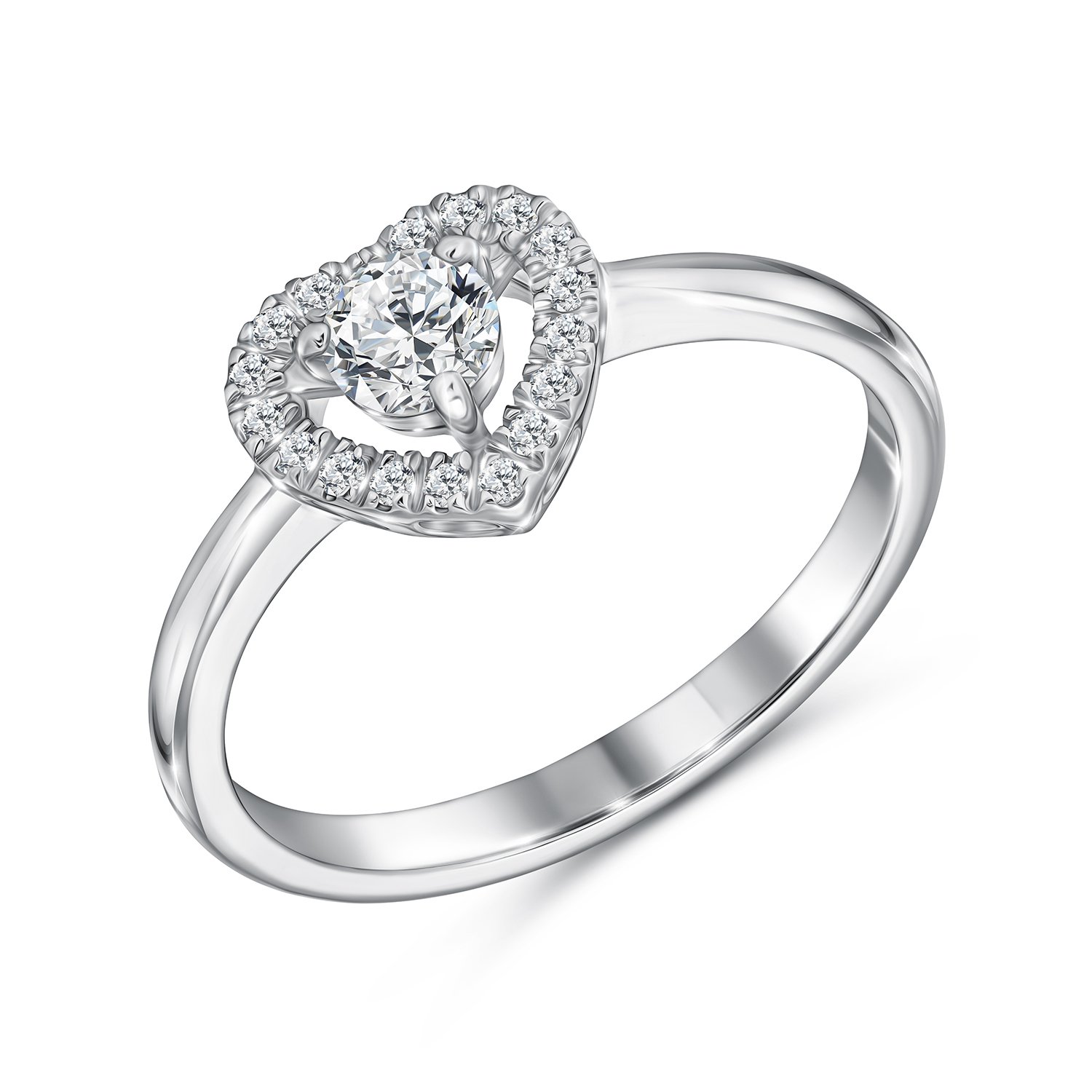 Фото «Серебряное кольцо с бриллиантами выращенными»