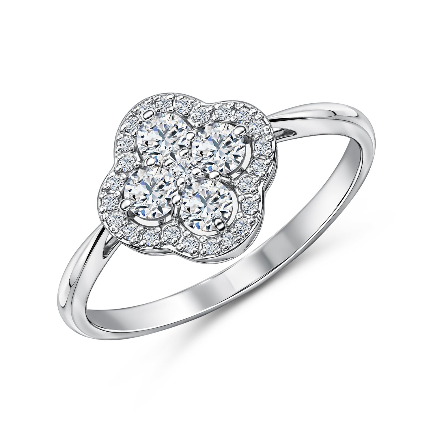 Фото «Золотое кольцо с бриллиантами выращенными»