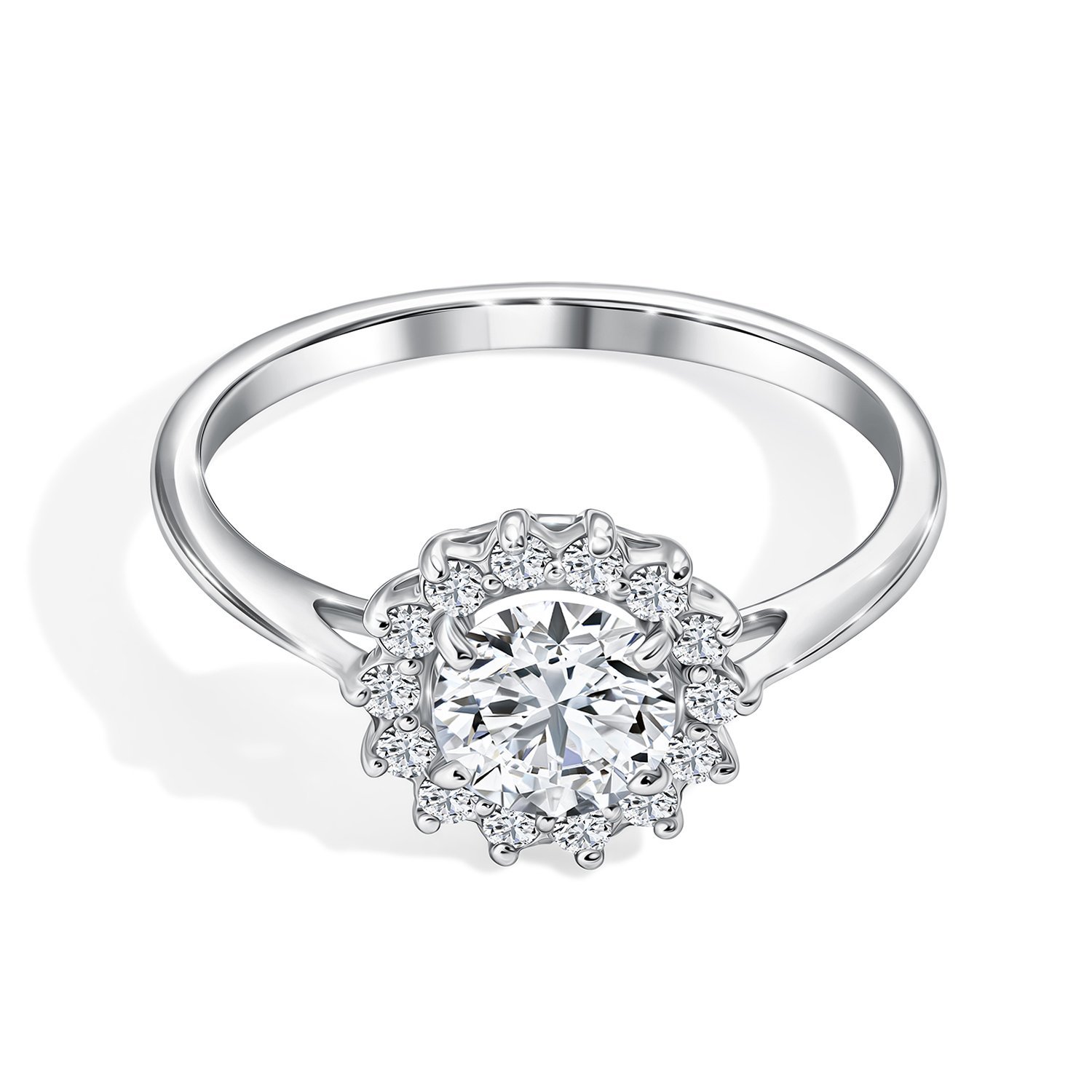 Золотое кольцо с бриллиантами выращенными