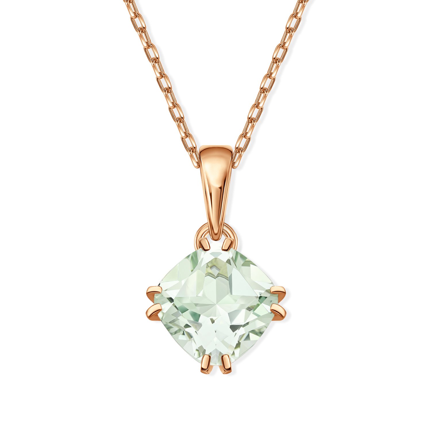 Фото «Золотая подвеска с празиолитом»