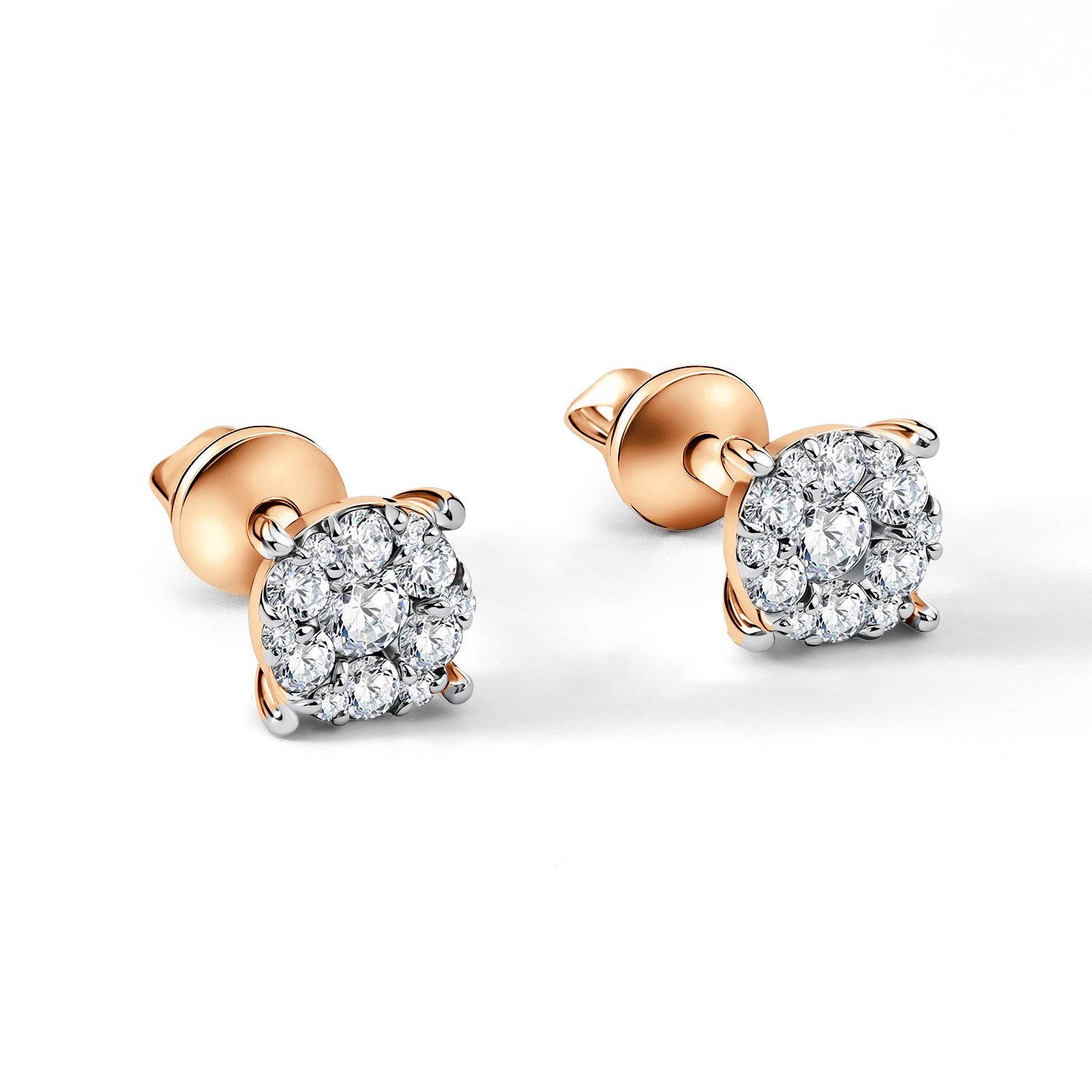 Золотые серьги с бриллиантами