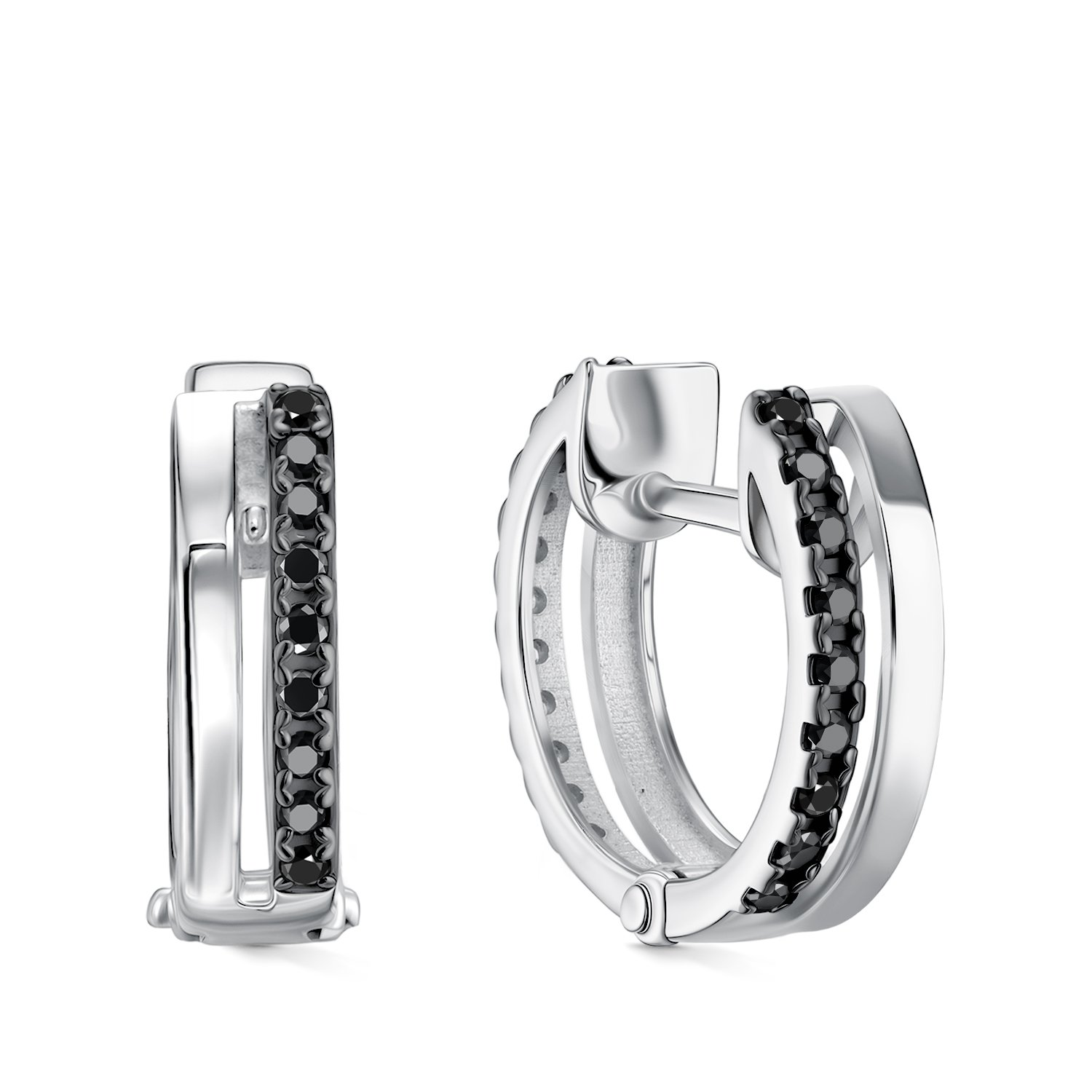 Золотые серьги с бриллиантами