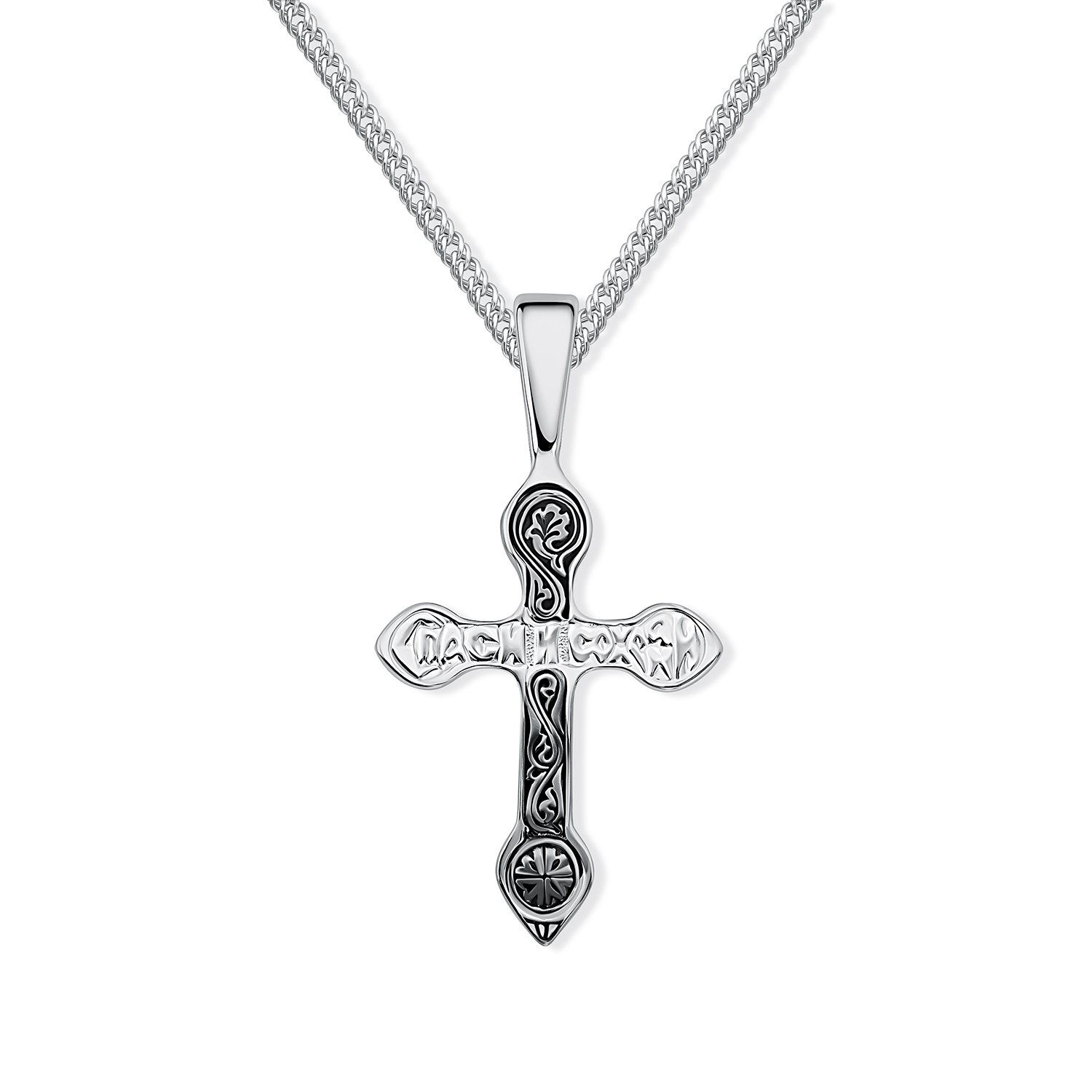 Серебряный православный крест