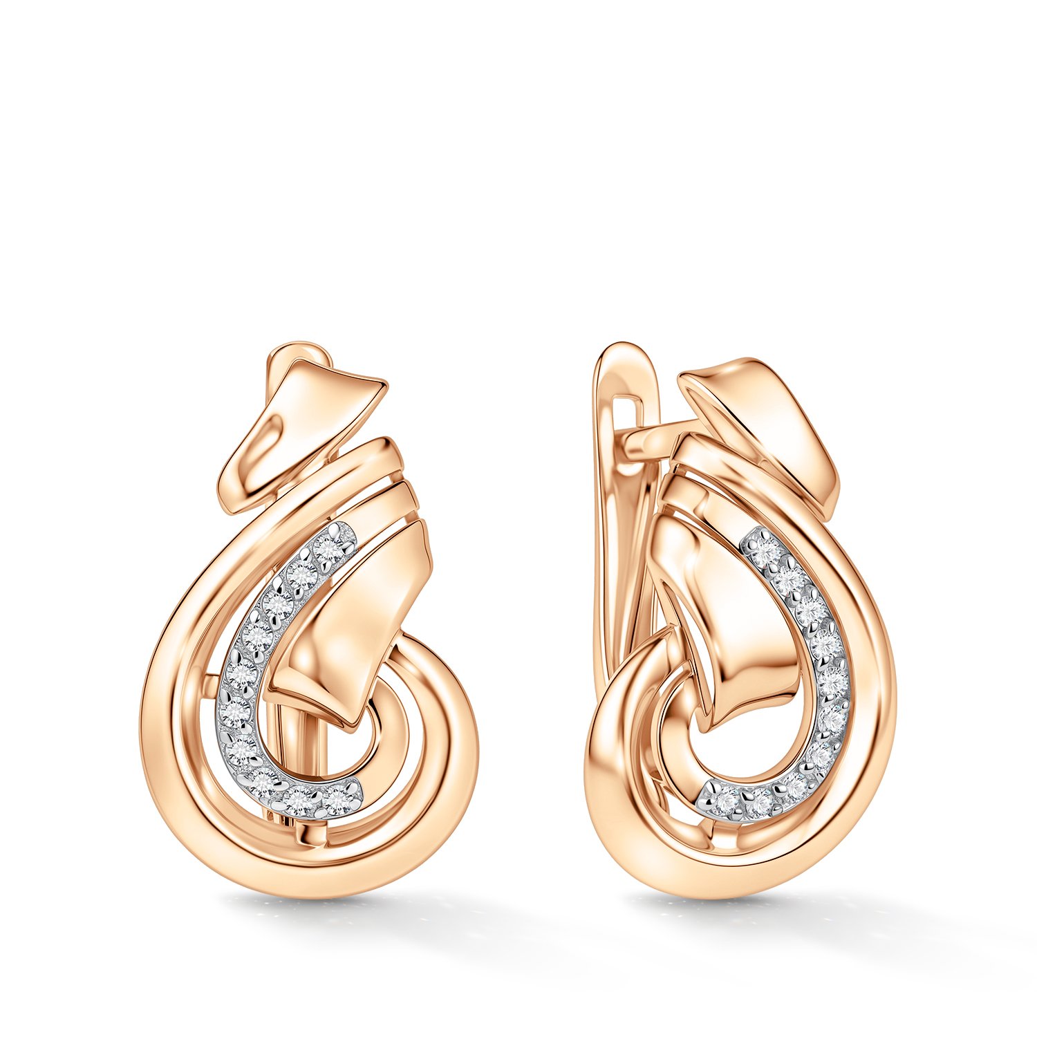 Фото «Золотые серьги с фианитами»