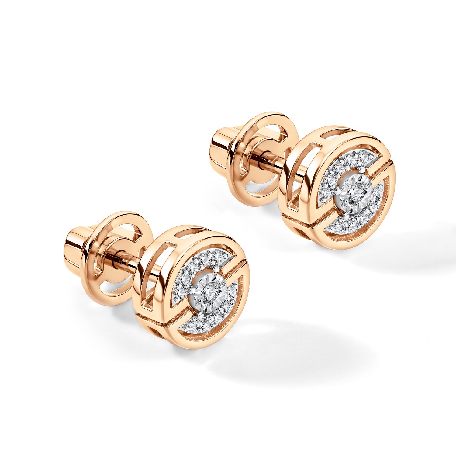 Золотые серьги с бриллиантами