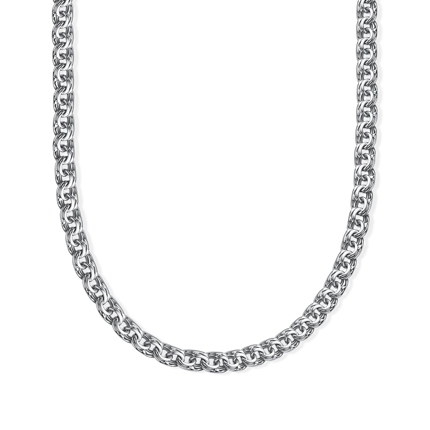 Серебряная цепь ручной работы полновесная