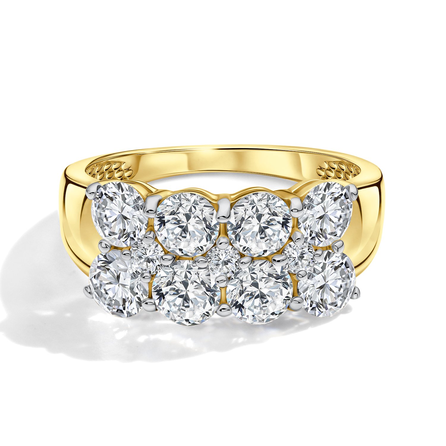 Золотое кольцо с бриллиантами выращенными