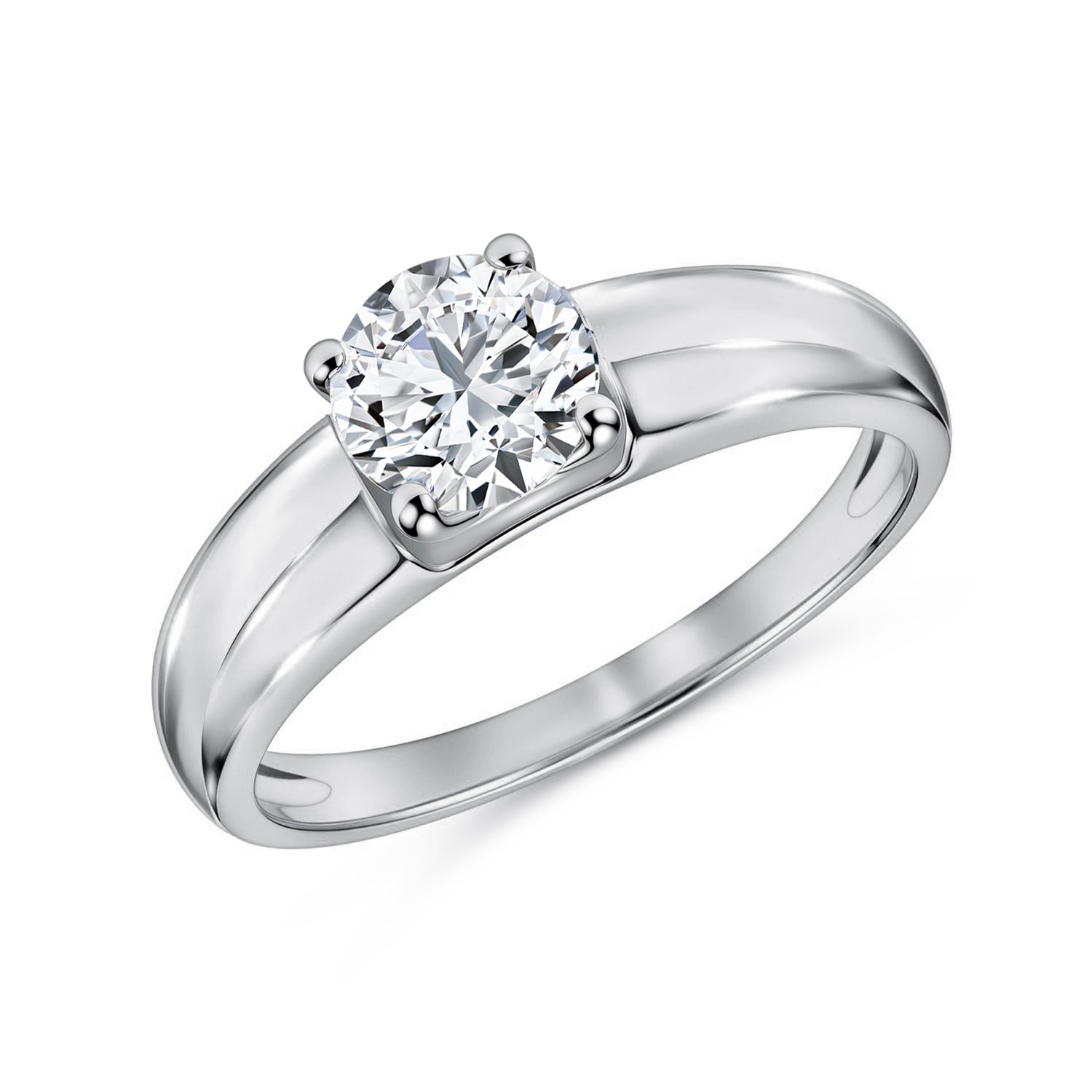 Фото «Золотое кольцо с бриллиантом выращенным»