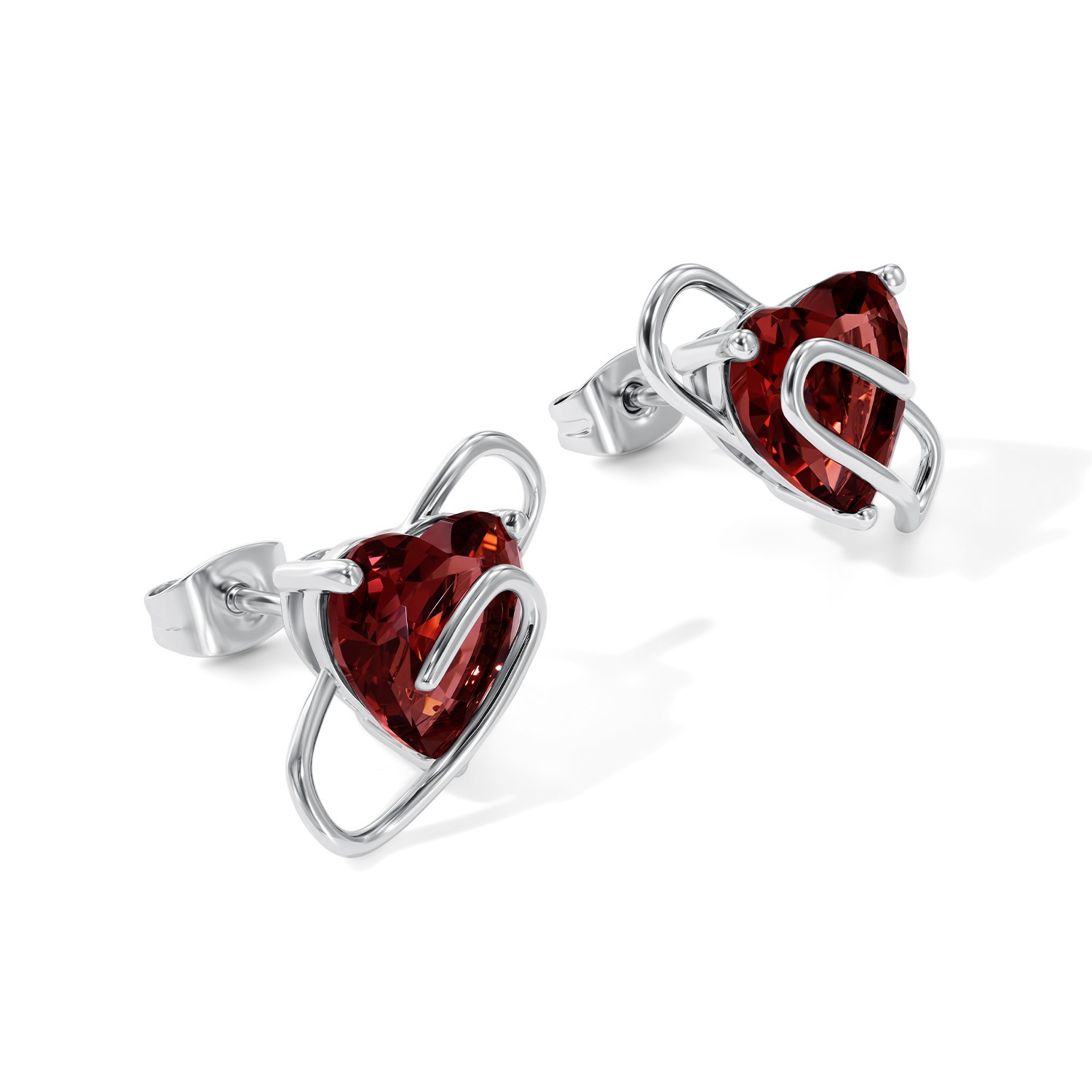 Серьги из латуни с фианитами