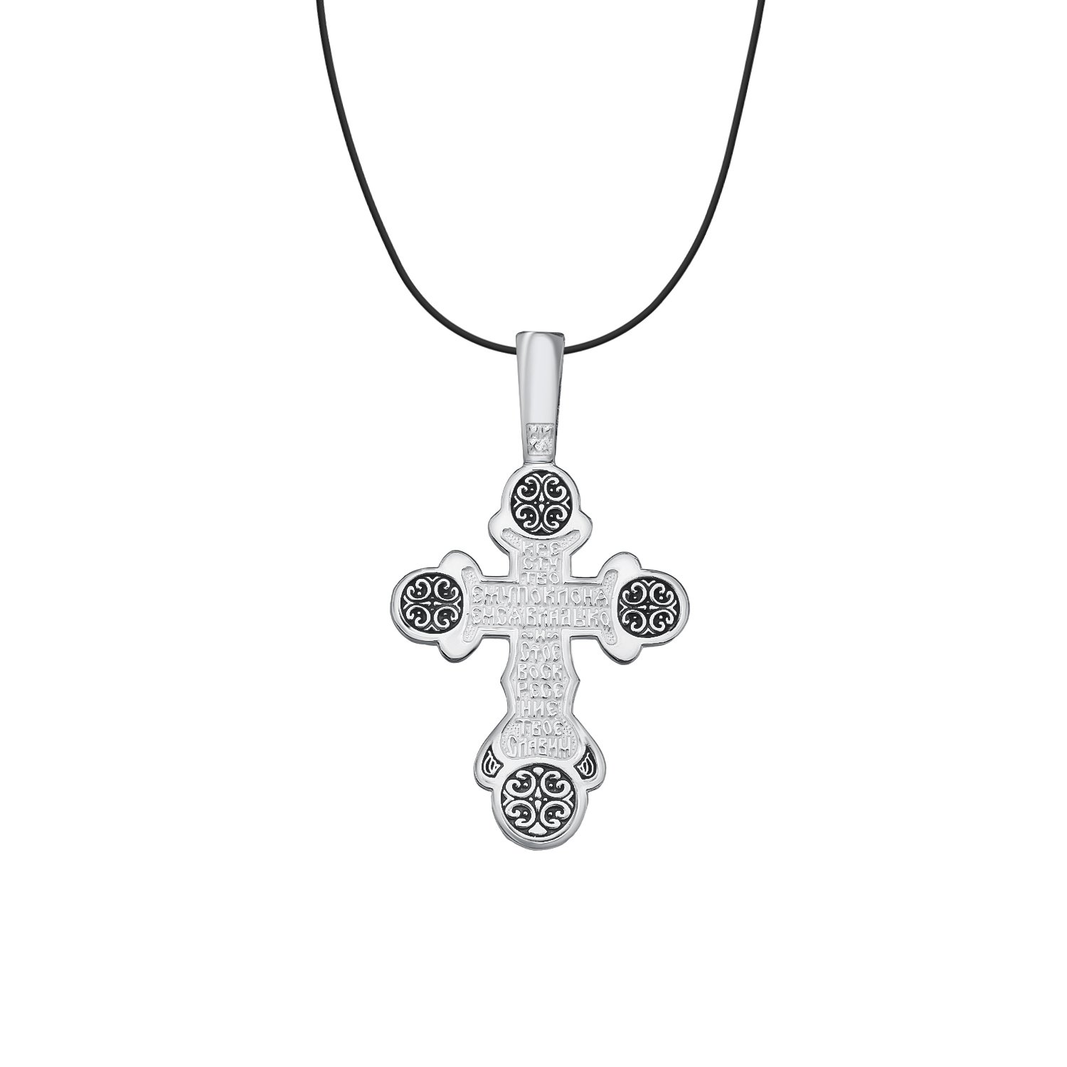Серебряный крест с чернением