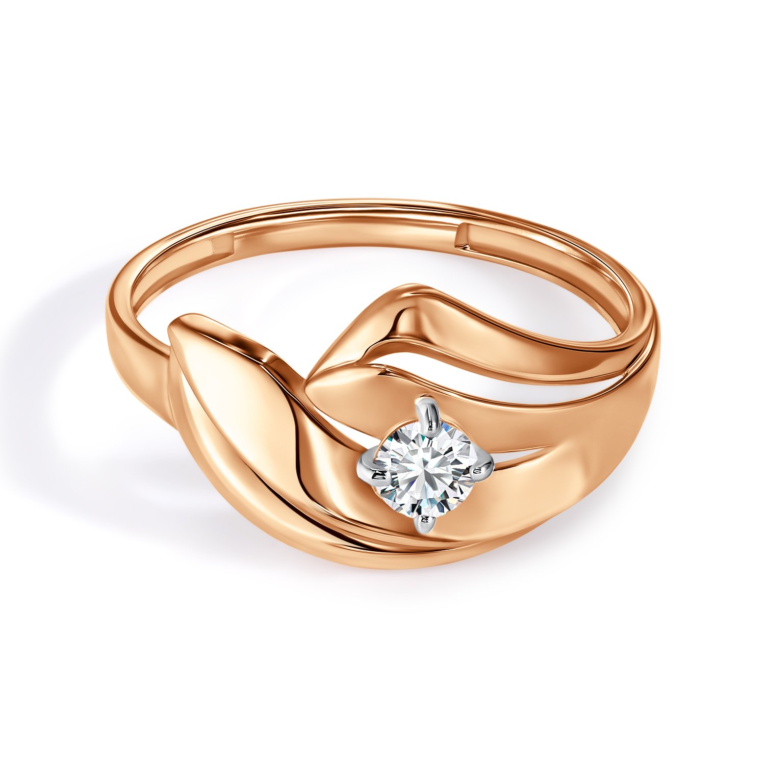 Золотое кольцо с фианитом