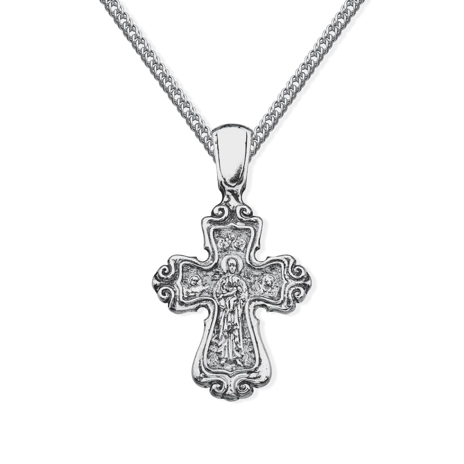 Серебряный православный крест