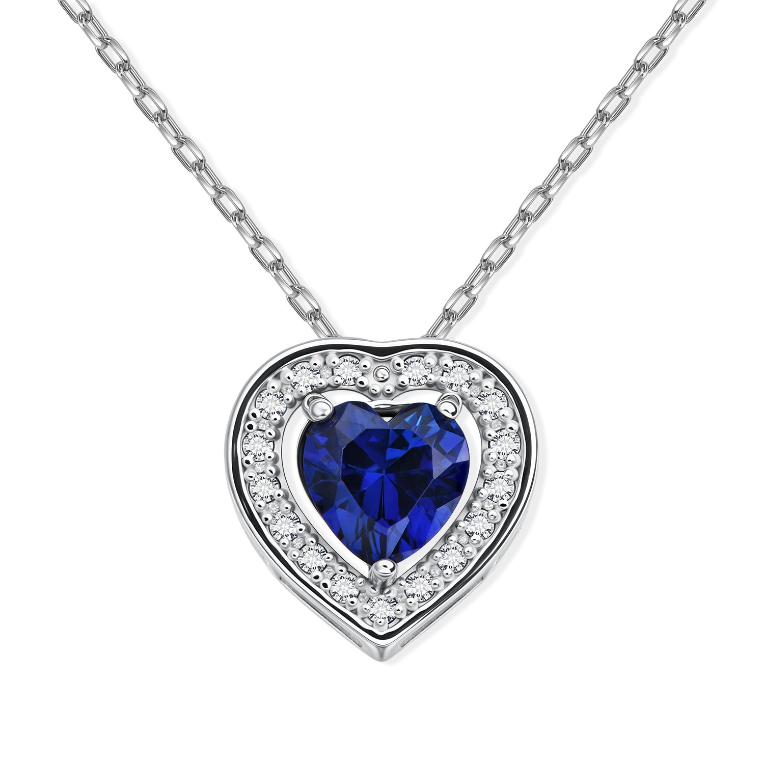 Фото «Золотая подвеска с сапфиром выращенным и бриллиантами»