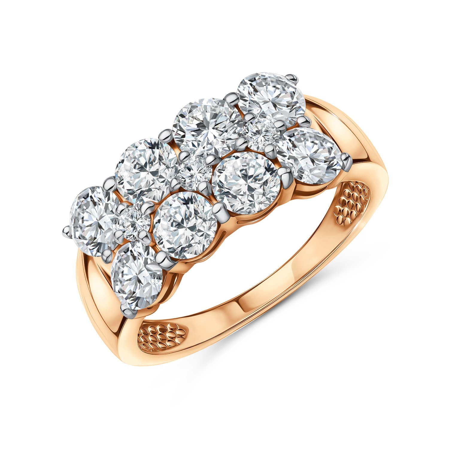 Фото «Золотое кольцо с бриллиантами выращенными»