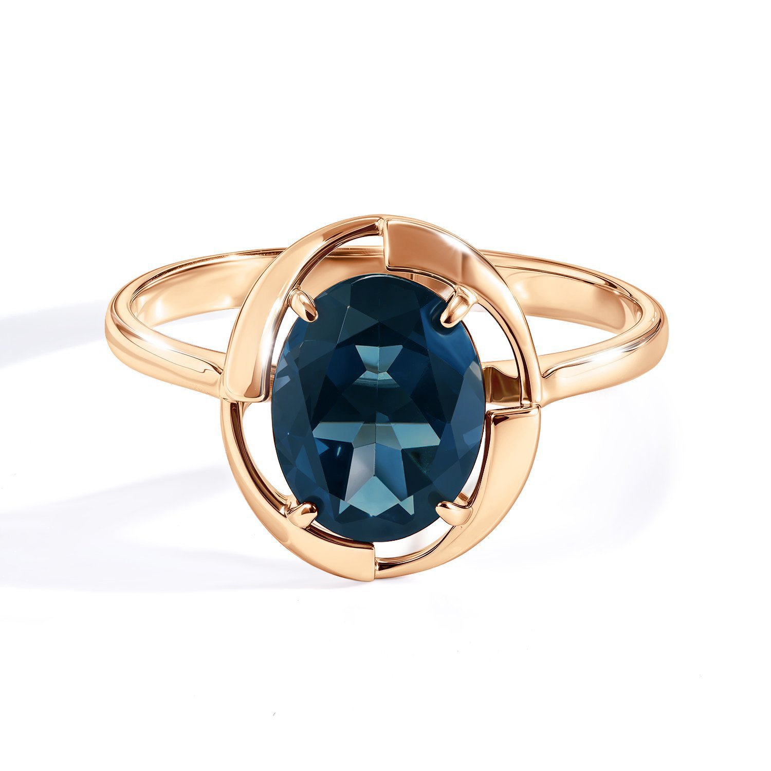 Золотое кольцо с топазом London