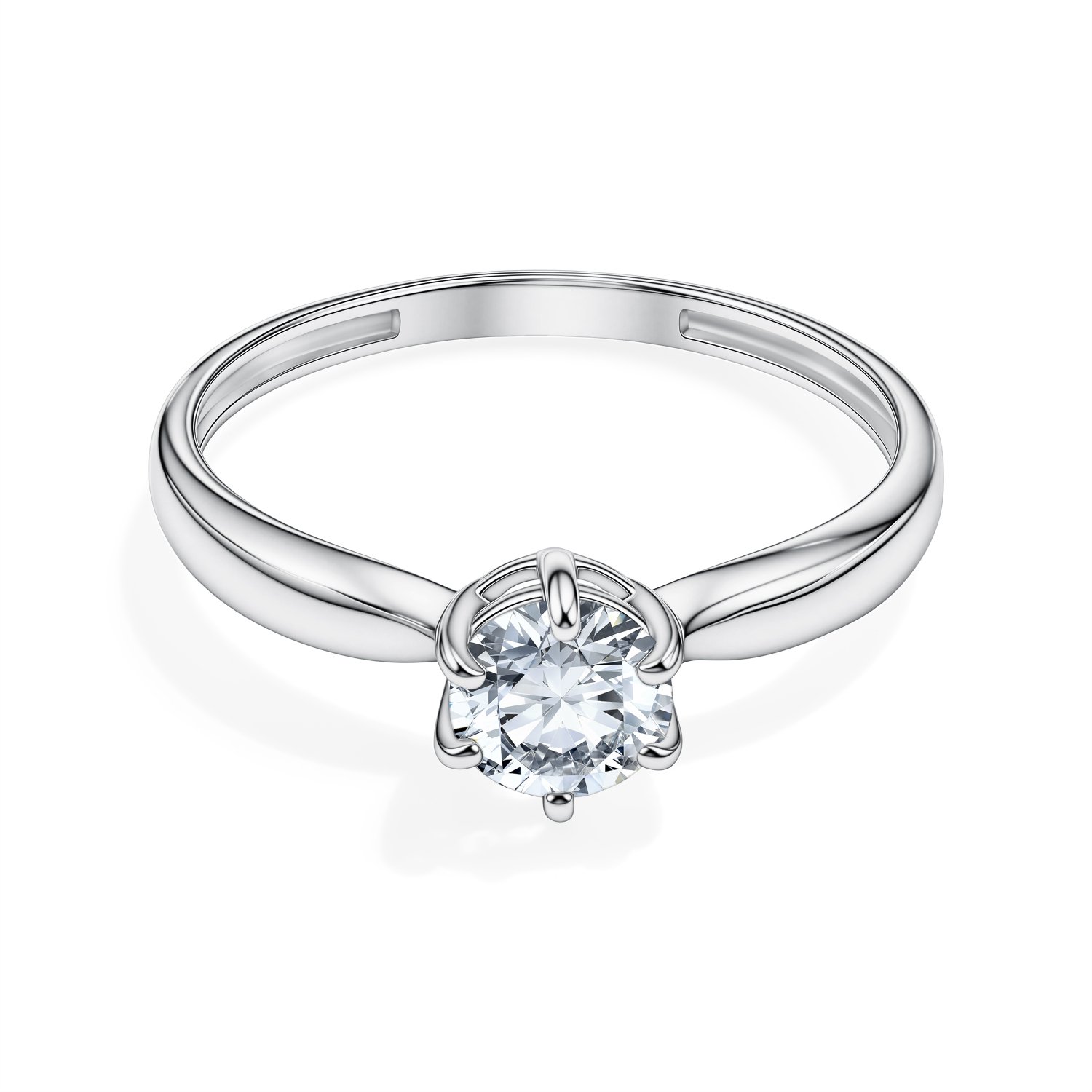 Серебряное кольцо с фианитом