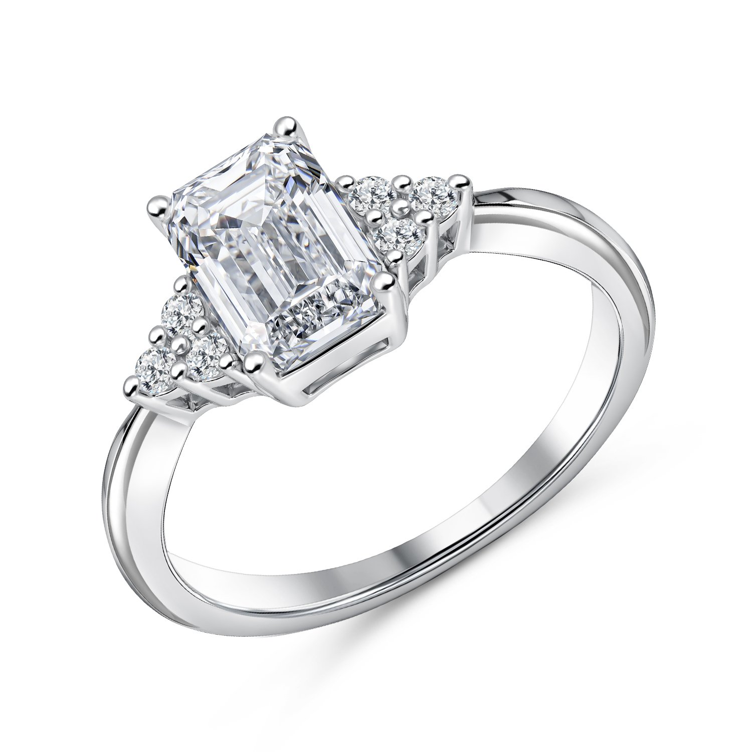 Фото «Золотое кольцо с бриллиантами выращенными»