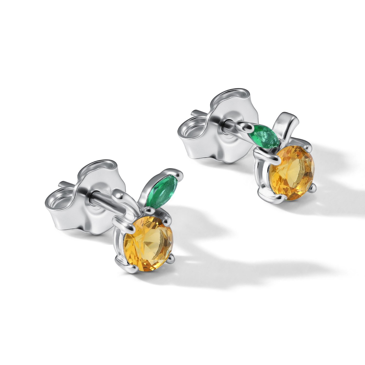 Серебряные серьги с фианитами