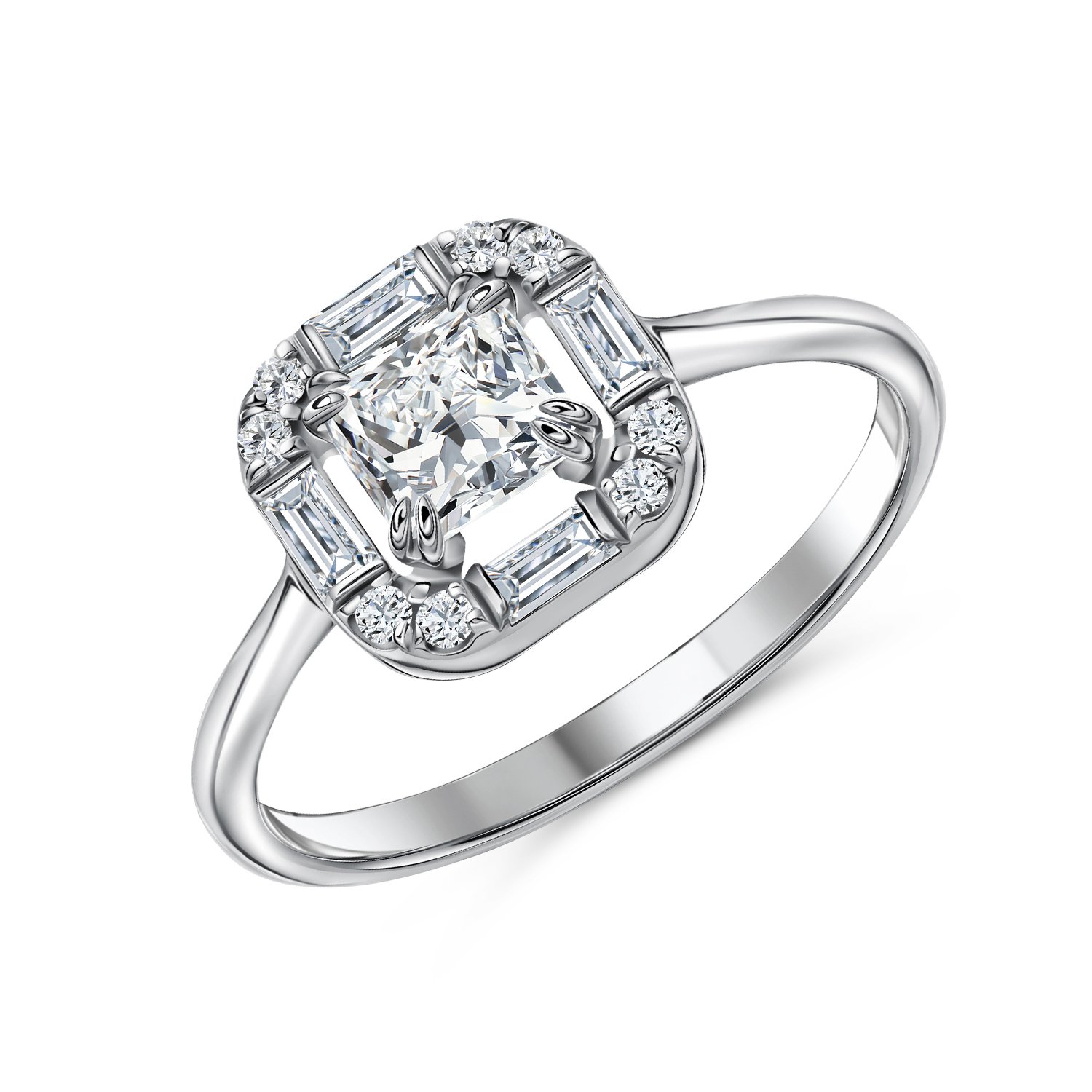 Фото «Золотое кольцо с бриллиантами выращенными»